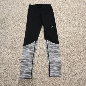 NWT Endeavor Power Up Legging Sz S Black Gray Melange Active Workout Gym